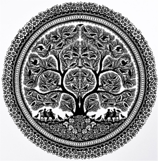 Schlauheit im Geäst, 53 cm ø