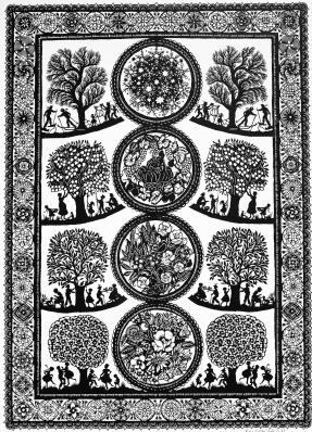 Vier Jahreszeiten, 39cm / 51cm