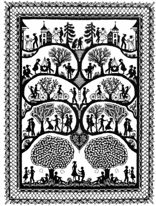 Verliebt - Verlobt - Verheiratet, 27cm / 35cm